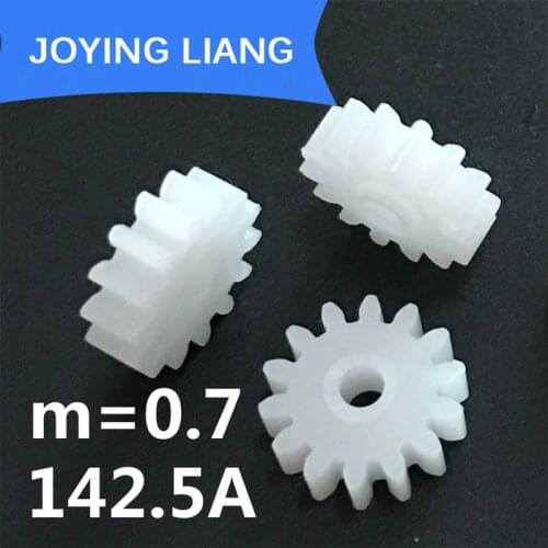 142.5A 0.5M 2,5mm Tight Hole Modulus 0.7 14 Teeth Plastic Gear Motor Parts DIY Toy Accessories 5000PCS/LOT