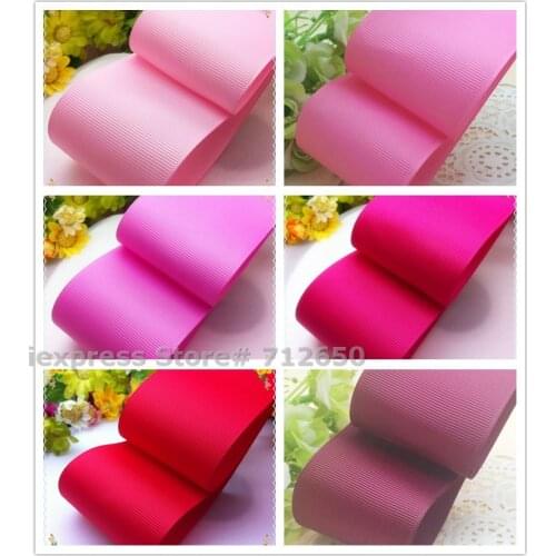 2'' width (50mm) solid color Grosgrain Ribbon Tape DIY Garment bag shoe hairbow accessory Bakery gift package material 10 yards