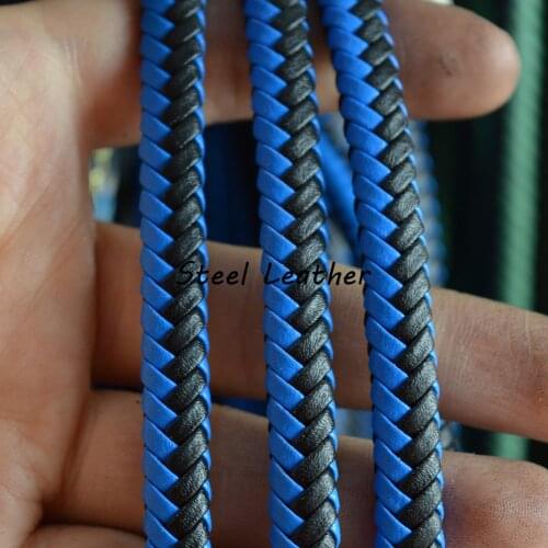 5m/lot Approx 7*5mm Braided Leather Cord Bracelet Findings Flat Leather Rope Thread For DIY Jewelry Making Leather Strands DIY