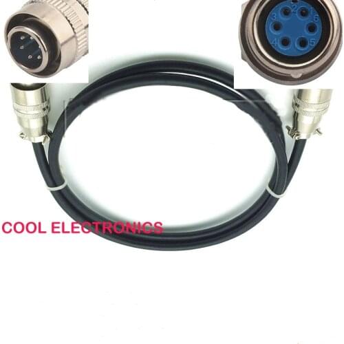 6p 6 pin XS12 Female Male Aviation Socket Connector Plug XS12 12mm Cable 1m