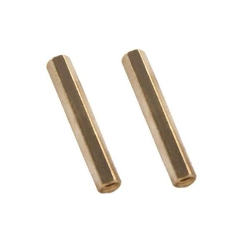 8pcs/lot M3 M4 25mm to 50mm Gold Color screw Double Pass Copper Hexagon Type Security