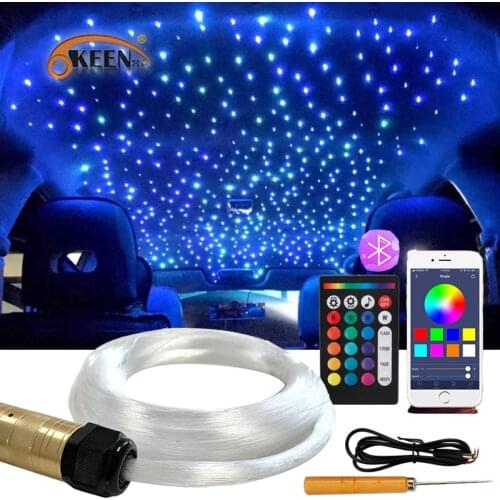 Led Car Ceiling Decor Interor Roof Star Lights 6W Bluetooth/APP RF Remote Control RGB Fiber Optic Music Sensor Kit Accessories