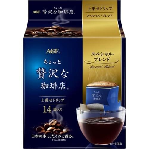 Free shipping 112g/box Japanese AGF coffee shop drip black coffee powder ear coffee powder special strong bag