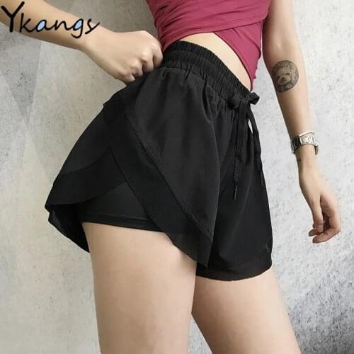 Running Quick-drying Womens Sports Shorts Summer New Loose and Breathable High Waist Shorts Ladies Home Leisure Yoga Hot Pants