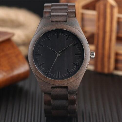 2017 Hot Entire Sandalwood Wristwatch Simple All-match Men Women Whole Wood Business Watch Analog Novel Wooden Clock Unique Gift