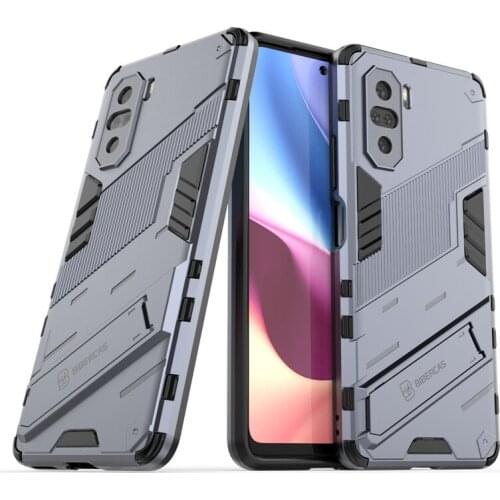 For Xiaomi Poco F3 Case For Xiaomi Poco F3 Cover Shockproof Silicone Armor PC Stand Full Protective Bumper For Xiaomi Poco F3