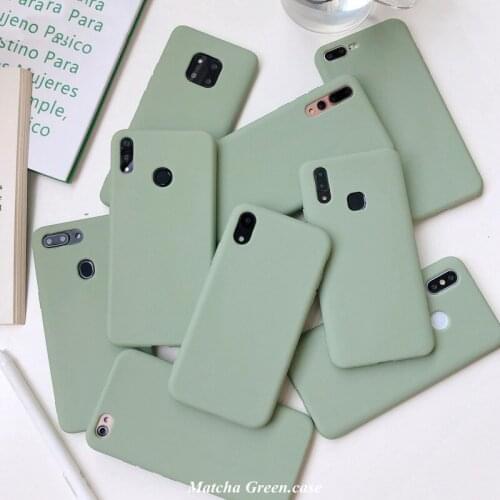 Matcha green Matte Phone Case For xiaomi redmi note 9 8 7 6 5 4 Pro 9A 9C 8a 7a 6 6A 5 5A 5 Plus 4A 4X S2 Silicone TPU Cover