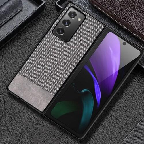Z Fold2 Funda Case for Samsung Galaxy Z Fold 2 Case Fabric Cloth Shell Coque Shock Protective Phone Case Cover Capa Z Fold 2 5G