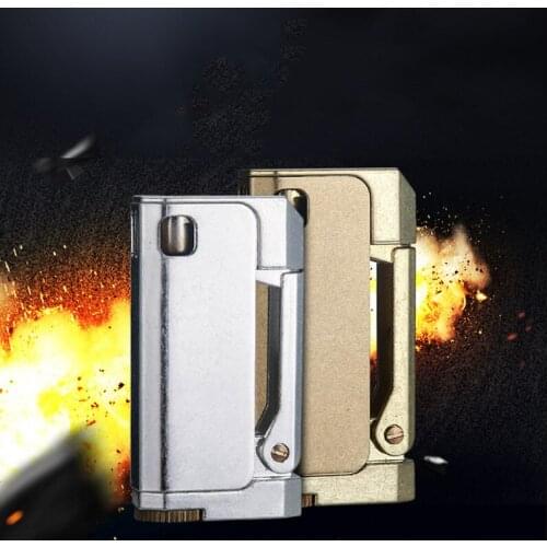 Honest Kerosene Lighter Wheel Windproof Personality Creative Press Automatic Ignition Lighter Retro Old Mens Gifts