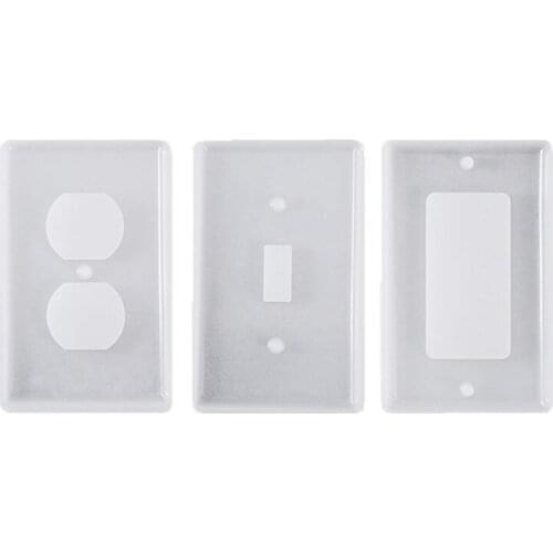 Light Switch Cover Resin Mold, Socket Panel Crystal Mold,Tackle Outlet Wall Plate Silicone Mold For DIY Jewelry Craft