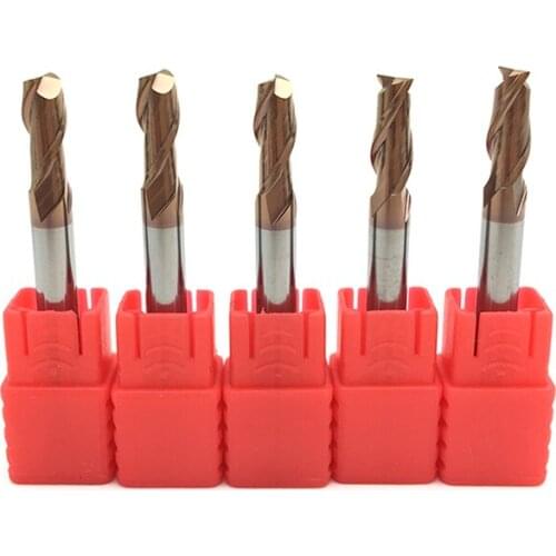 5PCS HRC60 2Flute 5mm Solid Carbide Endmill D5x13xDx50L 50mm long Standard Length Side milling Slotting Profiling carbide cutter