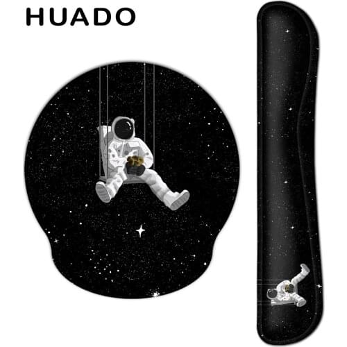 Gel Mouse Pad with Wrist Rest Memory Foam Rubber Base Keyboard Pad Ergonomic Design for Home/Gamer/Office