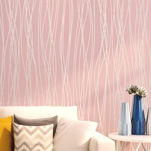 Best quality 3D strip bump non-woven wallpaper colorful simple beauty wall covering for home wall decor papel de parede