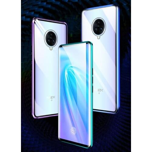 Vivo Nex 3 Magnetic Case 360 Front+Back double-sided Tempered Glass Case For Vivo Nex 3S Metal Bumper Case