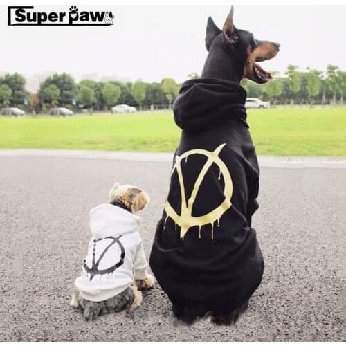 Fashion Dog Clothes Pet Puppy Hoodie Parent-Child Outfit French Bulldog Pug Teddy Jacket Coat for Dogs cat Keeping Warm TLC07