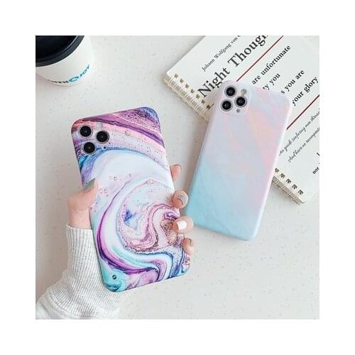 Fashion Matte Marble Texture Stone Phone Case For iPhone 11 11Pro Max X XR XS Max 7 8 Plus Soft Silicone Back Cover