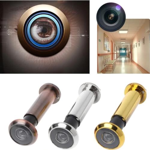NAIERDI Door Viewer 200 Degree Wide Angle Peephole Security Hidden Door Adjustable Glass Lens For Furniture Hardware Tools