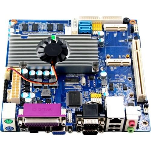 New Embedded Industrial Mini-itx Motherboard For Atom N450 CPU mini itx Mainboard with 2G RAM 5COM Support LVDS+VGA 12VDC ATX