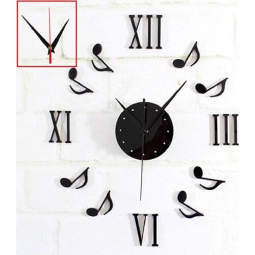 2021 New Modern DIY Wall Clock 3D Mirror Surface Sticker Removable Home Office Room Decor