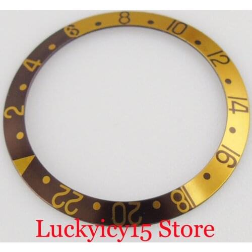 New Arrival Alloy Aluminum Slope 38mm*30.6mm Watch Bezel Insert fit SUB/GMT Case