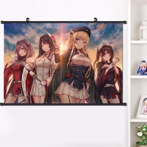 HOT Anime Game Azur Lane IJN Hiei HD Wall Scroll Painting Beautiful Girls Persona Poster Home Decor Collectible Art Gift 40*60cm