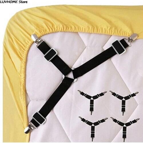 Adjustable Bed Sheet Clips Cover Grippers Holder Mattress Duvet Blanket Fastener Straps Fixing Slip-Resistant Belt
