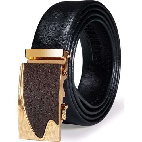 Gold Men Belt Designer Automatic Buckle Belt Genuine Leather Luxury Strap Male Belt for Men Business Party Wedding Barry.Wang