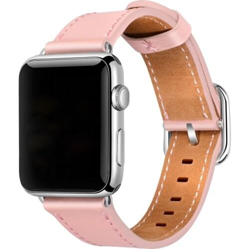 Genuine Leather strap for Apple Watch band series 6 5 38mm 42mm 40mm 44mm Single Tour wristband For iwatch SE 4 3 2 1 bracelet