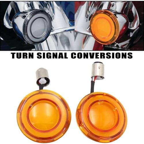 Motorcycle 1157 Bullet Style LED Front Turn Signal Conversions Fits For Harley Touring Dyna 2002-2017 Sportster XL 2002-2021