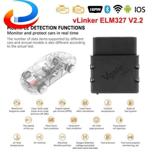 Vgate vLinker MC+ ELM 327 V2.2 Bluetooth 4.0 ELM327 OBD 2 OBD2 For Android/IOS Scanner WIFI Car Diagnostic Scan Auto PK OBDLINK