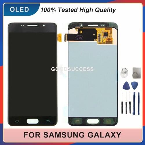 5.2'' OLED For Samsung Galaxy A5 2016 A510 A510F A510DS A510FD A510M A510 LCD Display Touch Screen Digitizer Assembly Free Tools