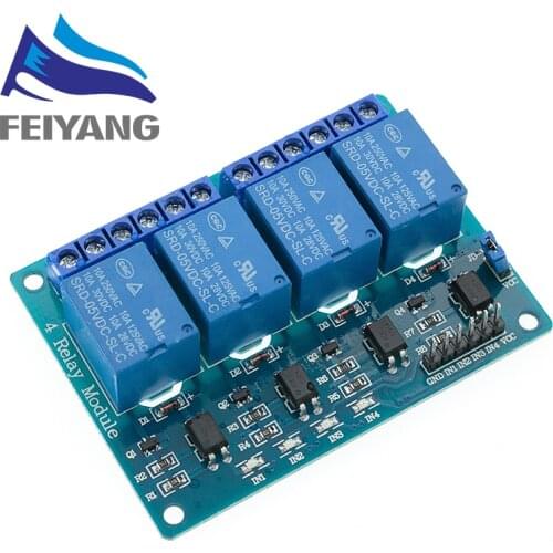10pcs 4 channel relay module 4-channel relay control board with optocoupler. Relay Output 4 way relay module