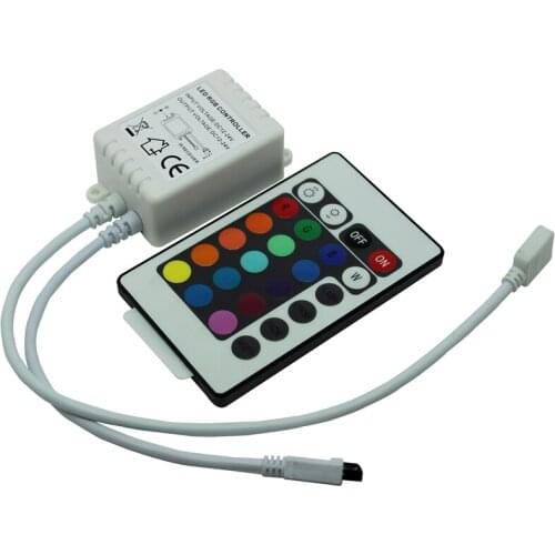 10PCS IR240 24keys Infrared IR Controller;IR LED Controller Dimmer; DC12~24V input;Output: 2A*3channels,power:12V