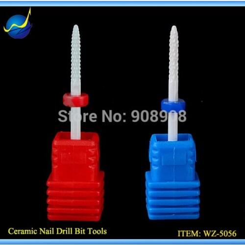 2pcs White Ceramic 3/32'' Under Nail Cleaner Bit electric drill Zirconia Ceramics nail drill bit Nail Tools Free Shipping