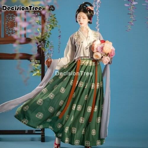 2021 oriental chinese style women traditional hanfu dresses oriental clothing retro cosplay tang suit stage performance costume