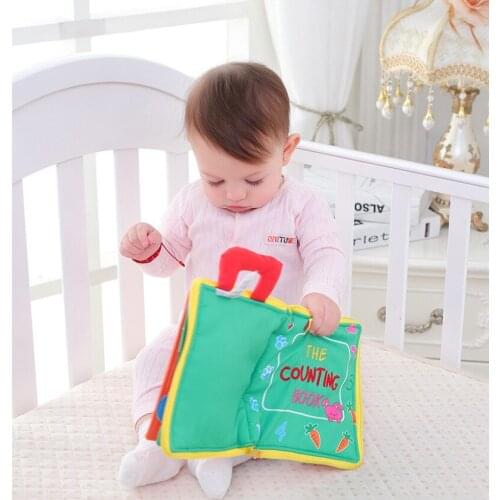 3D Soft Cloth Baby Counting Book for Infant Early Education Huaer Digital Cognitive Handbook Develop Brain Puzzle Movement Toys
