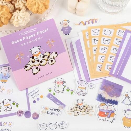 4packs/LOT four seasons for you series creative simplicity material paper memo pad