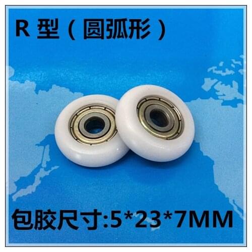 625ZZ 5x23x7mm ball nylon ball bearing wheel curved shower door rollers