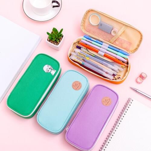 Kawaii big Pencil Case Zipper Large Capacity Cute Pencil Box Portable Storage Bag school supplies Multifunctional Stationery Box