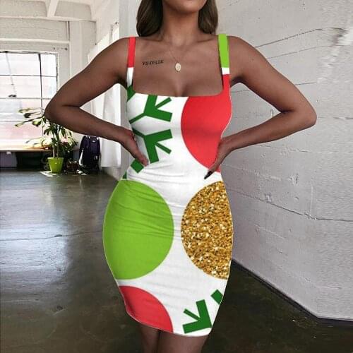 Giyu Brand Christmas Dresses Women Dots Bodycon Dress Snowflake Vestido Sexy Colorful Ladies Dresses Womens Clothing Plus Size