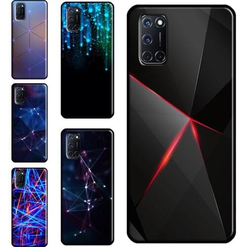Lines Point Light Case For OPPO A9 A5 A53 A31 2020 A52 A72 A15 A83 A91 A93 A5S Find X3 Pro Reno 2 Z Funda