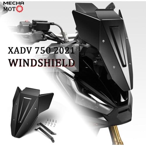 For Honda x adv xadv 750 Accessories 2021 windshield black Metal front windscreen airflow wind deflector