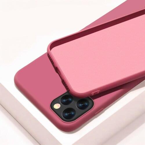 For iPhone 11 cases 12 Mini Pro Max SE 2 2020 6 S 7 8 Plus X XS MAX XR 5 5s Cute Candy Color Couples Soft Silicone Cover Funda