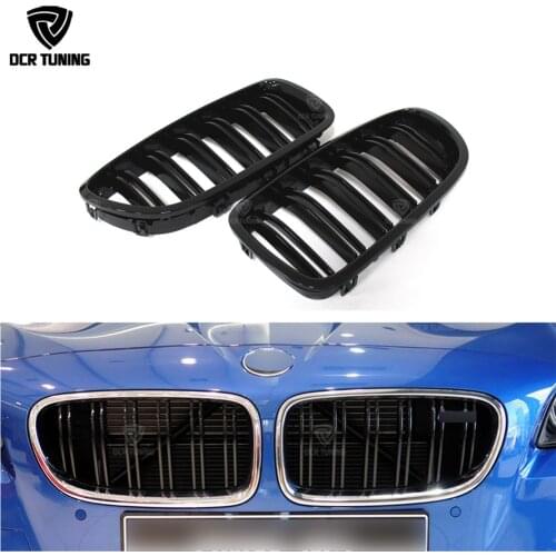 Dual Slats Front Grille For BMW 5 M Series F10 M5 Three Color M Look & Gloss black 2010 2011 2012 2013 2014 2015 2016 - UP