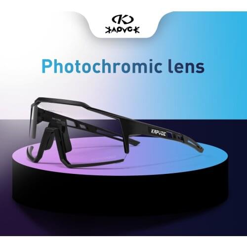 Kapvoe Photochromic MTB Bike Cycling Glasses Sports Goggles Bicycle Eyewear Road Bike Protect Glasses Windproof Sunglasses