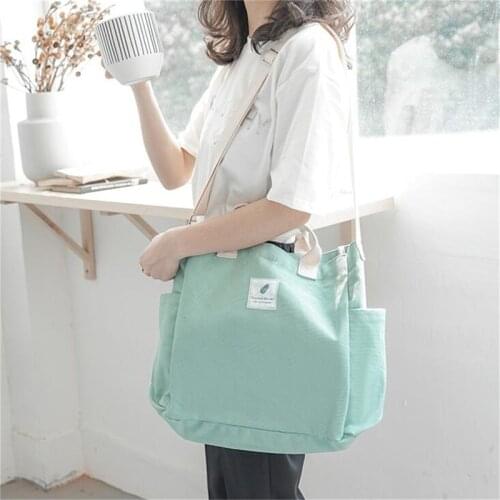 Canvas Shoulder Bags Tote Package Crossbody Bags Purses Casual Handbag For Women Environmental Shopping Bag 2021 New