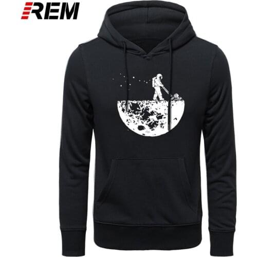 REM Hoodies o-neck 100% cotton knitted street style casual Long sleeve men cool loose male Hoodies, Sweatshirts