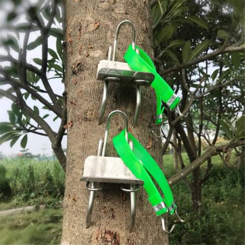 Tree Climbing Tool Stainless Steel Climbing Tree Shoes Pole Climbing Spikes For Hunting Observation Picking Fruit Climbing Tool