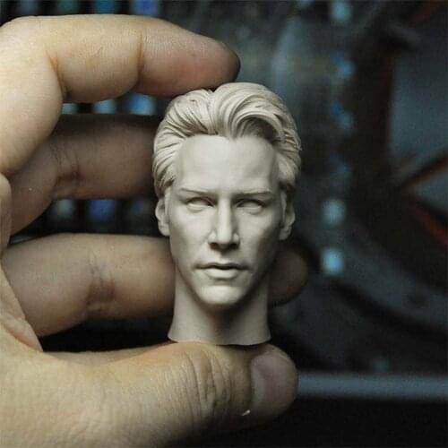 1/6 Scale Constantine Unpainted Head Model for 12''Figures Body Toys Gifts Collections DIY
