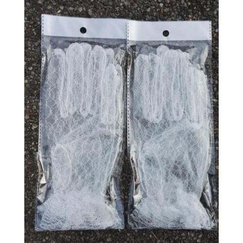 Super Cheap Full Finger Wrist Length Sheer Tulle Bridal Gloves New Arrival Cheap in Stock Lace Wedding Gloves Wedding Accessory